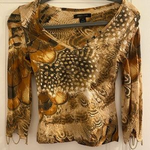 Vintage Roberto cavali animal print top